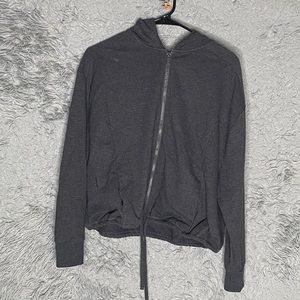 Slight Crop Zip Up Athletic Sweater